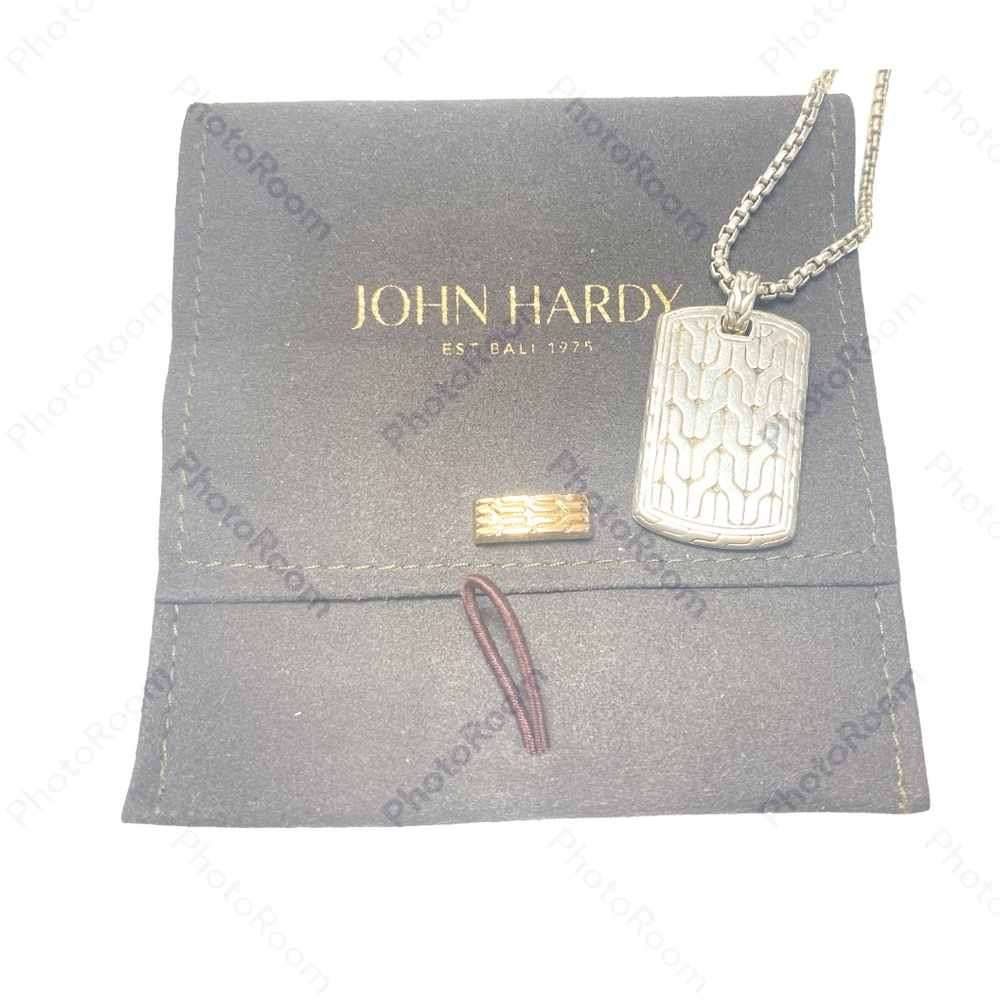 John Hardy Two-Sided Tag Pendant and Chain!